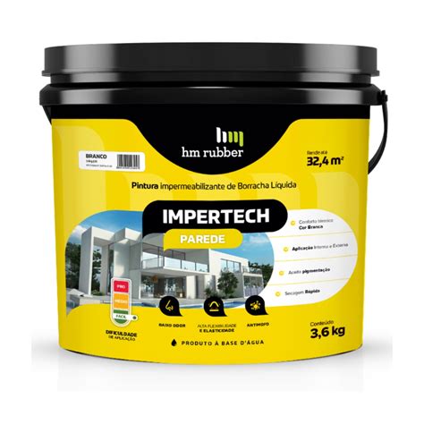 Borracha Liquida Impertech Paredes 3 6kg Branco Hm Rubber Shopee Brasil