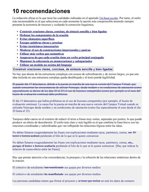 10 Recomendaciones Para Una Buena Redaccion 2023 10 Recomendaciones