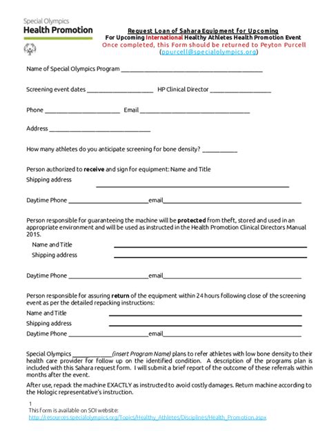 Fillable Online Media Specialolympics Request Form For Us Programs