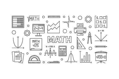 Premium Vector Math Vector Horizontal Banner Or Mathematics Illustration