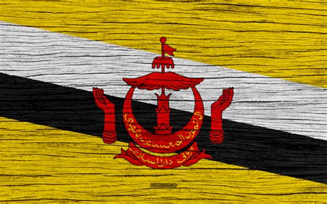 Download Wallpapers Flag Of Brunei 4k Asia Wooden Texture Brunei