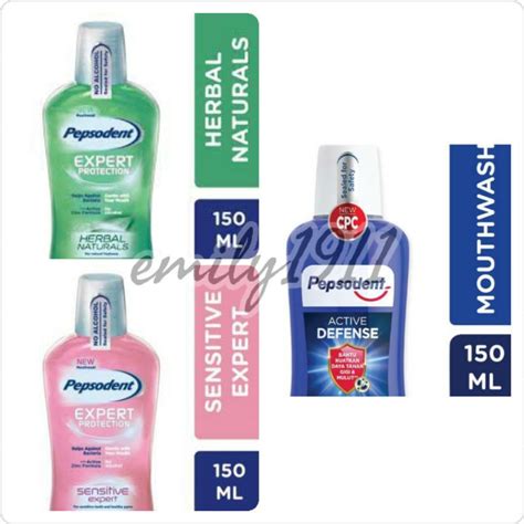 Jual Pepsodent Mouthwash Active Defense Sensitive Expert Siwak