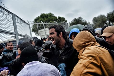 Migrants Storm The Gates Of Lesbos As Un Warns Refugees Are Forced To