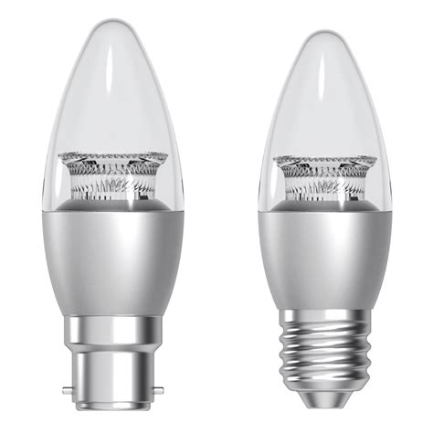 LED Dimmable Candle Light Bulb 6W Warm White 2700K General Electric x2 ...