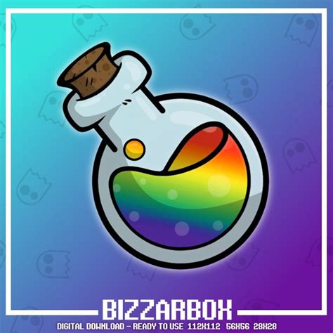 Rainbow Potion Twitch Emote Twitch Emotes Twitch Stream Discord