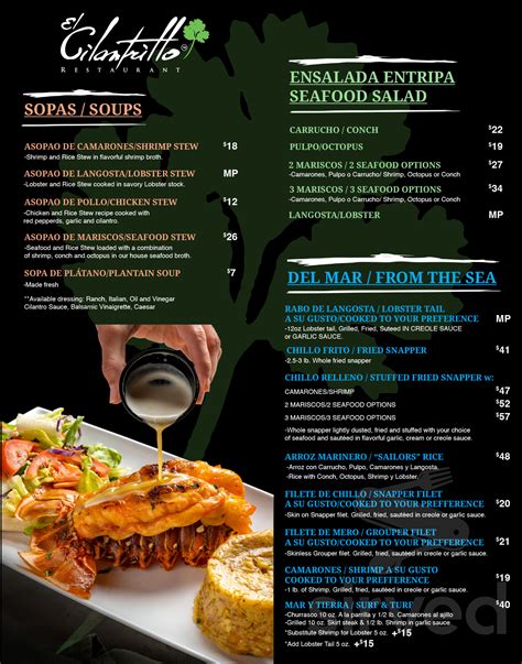 El Cilantrillo Restaurant Menus In Orlando Florida United States