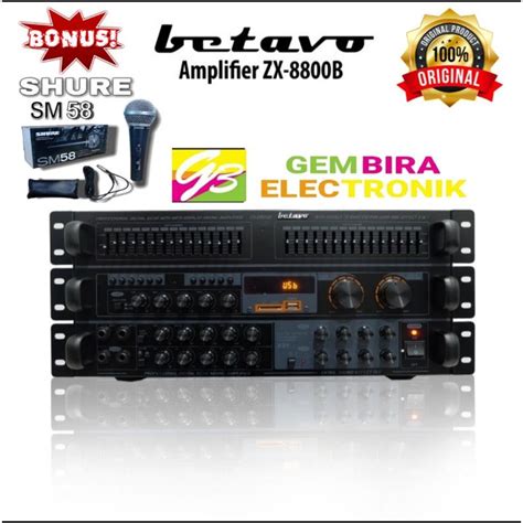 Jual Ampli Power Karaoke Betavo Zx B Professional Amplifier