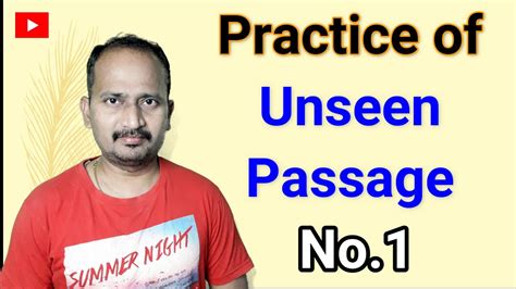 How To Solve Unseen Passage Unseen Passage No Youtube