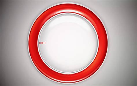 Download Vibrant Red Circle On A Minimalistic Background Wallpaper