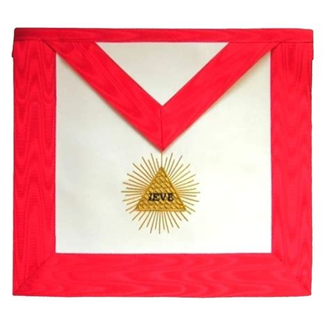 13TH DEGREE SCOTTISH RITE APRON WHITE RED MOIRE Smart Regalia