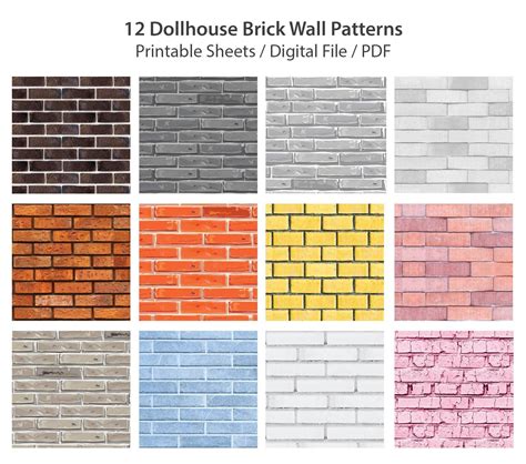 brick wall printable
