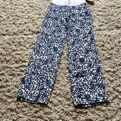 Lilly Pulitzer Nwt Beach Palazzo Linen Pant Oyster Bay Blue Krillin It