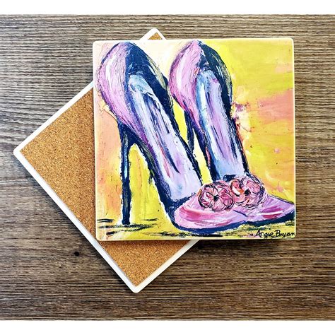 High Heel Shoes Sandstone Coaster Angie Bryan Creations Llc