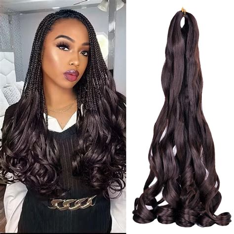 French Curls Braiding Hair 24inch Synthetic Spiral Curls Braids Hair