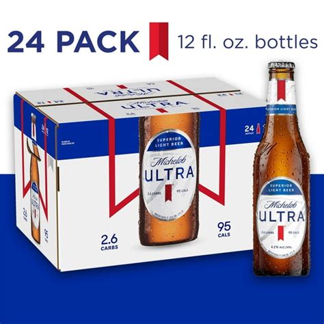 Michelob Ultra Light Beer 24 Pack Beer 12 Fl Oz Bottles 4 2 Abv