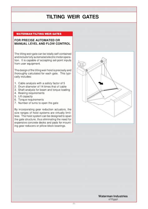 PDF Waterman Tilting Weir Gates DOKUMEN TIPS