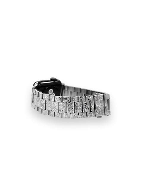 Sterling Silver Link Apple Watch Band Hyo Silver