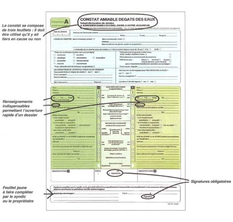 Comment Remplir Un Constat Amiable De D G T Des Eaux Assurance Et Moi