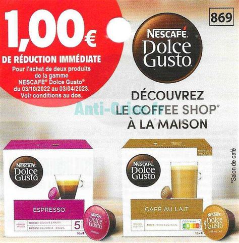 Anti Crise Fr Dolce Gusto De R Duction Jusquau Bon