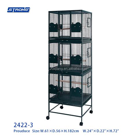 Durable Large Triple Stacker Parrot Bird Cage Wire Breeding Bird Cage