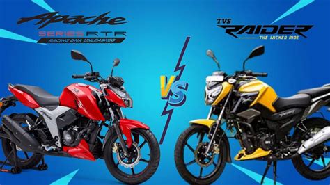 Tvs Raider Vs Apache Rtr V Tamil Comparison Youtube