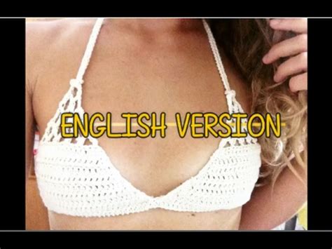 How To Crochet A Bikini Top ENGLISH Version YouTube