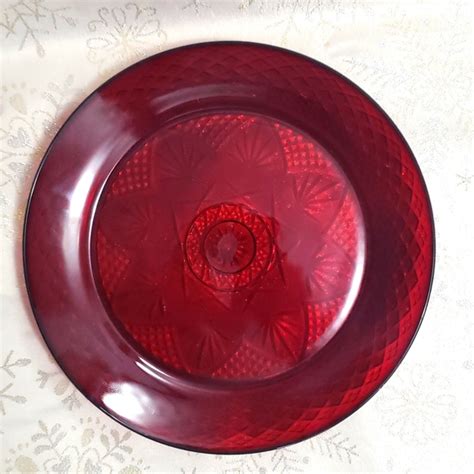 Luminarc Dining Luminarc Cristal Darques Durand Ruby Ware Diameter Dinner Plate Poshmark