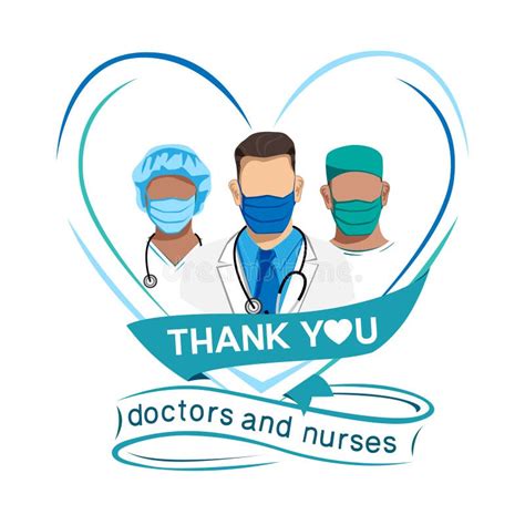 Thank You To The Doctors And Nurses Stock Vector Illustration Of