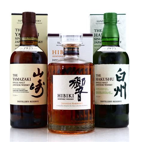 Yamazaki Hakushu And Hibiki 3 X 70cl Whisky Auctioneer