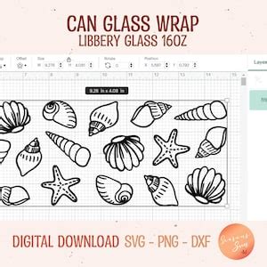 Beer Can Glass Svg Seashells Svg Files For Cricut Seashells Libbey