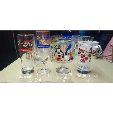 Disney Walt Disney Characters Glass | Shopee Philippines