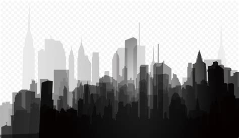 HD PNG City Skyline Dark Black Silhouette Citypng