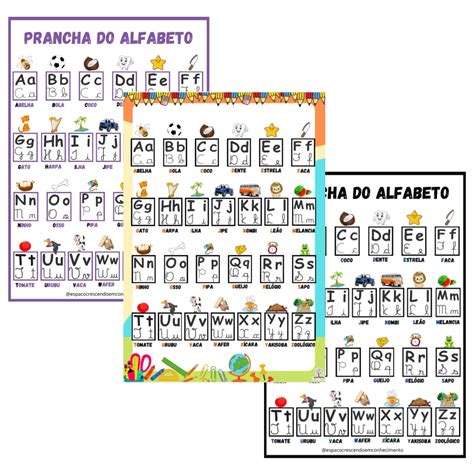 PRANCHA DO ALFABETO Espaço Crescendo em Conhecimento Hotmart