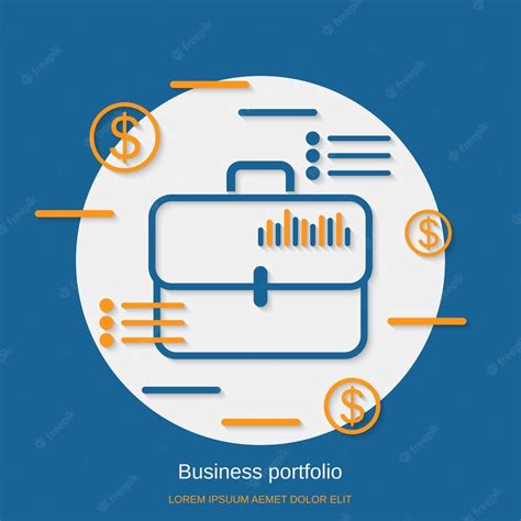 Premium Vector | Business portfolio flat design style vector concept illustration