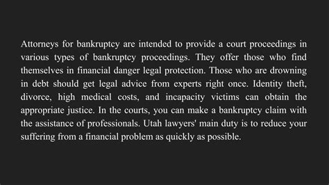 Ppt These Things You Want To Know About Bankruptcy Attorneys Powerpoint Presentation Id 12079735