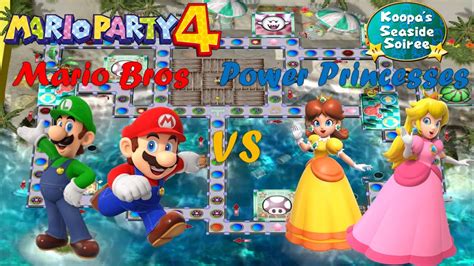 Mario Party Mario Luigi Vs Peach Daisy Koopa S Seaside Soiree