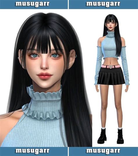 Jessie Sims Dump Preview Musugarr X Maamuang In 2024 Sims Hair