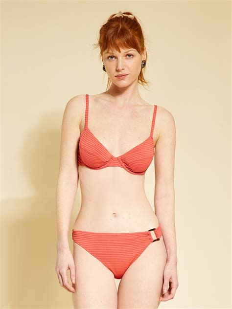 Braguita De Bikini De Microfibra Con Textura Rojo Frambuesa Kiabi