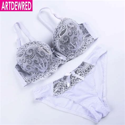 Artdewred Sexy Push Up Bra Setselegant Lace Embroidery Brabrief Set