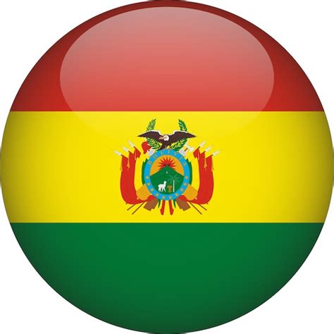 Premium Vector Bolivia 3D Rounded Flag Button