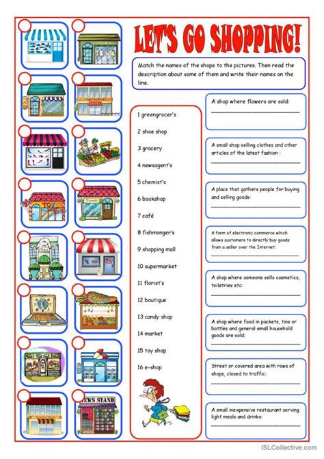 Shopping Readingandmatching Warmer Français Fle Fiches Pedagogiques