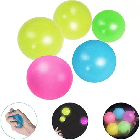 Pelota Apretable Brilla Oscuridad Glow Estirable Antiestr S