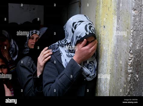 Februar Gaza Stadt Gazastreifen Pal Stina Verwandten Von