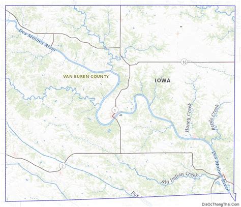 Map Of Van Buren County Iowa Địa Ốc Thông Thái