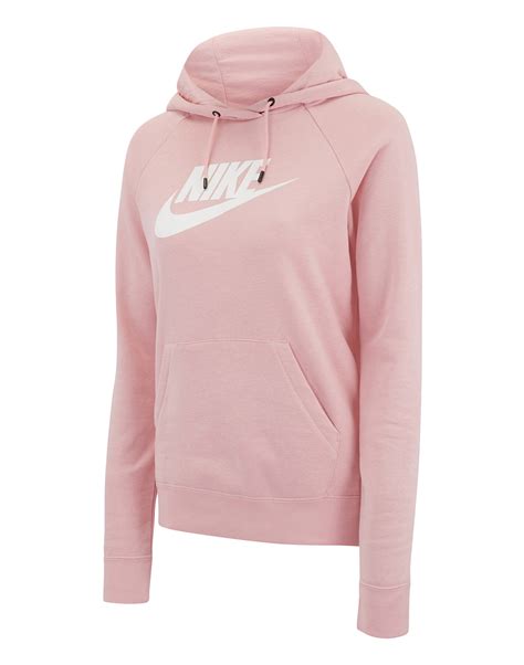 Nike Womens Essential Fleece Hoodie Pink Life Style Sports Ie