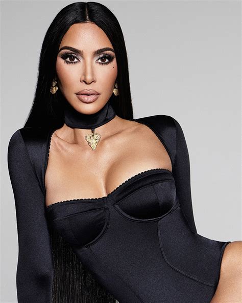 Kim Kardashian Models Skims Stretch Satin Collection