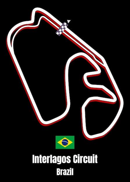 Premium Vector The Autdromo Jos Carlos Pace Better Known As Interlagos