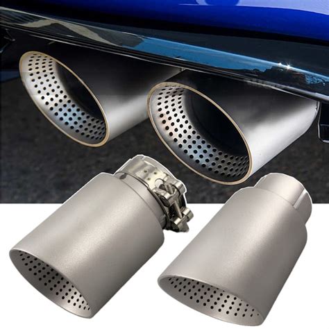 1 Pcs Matte Stainless Steel Car Muffler Tip Exhaust Tip System Pipe