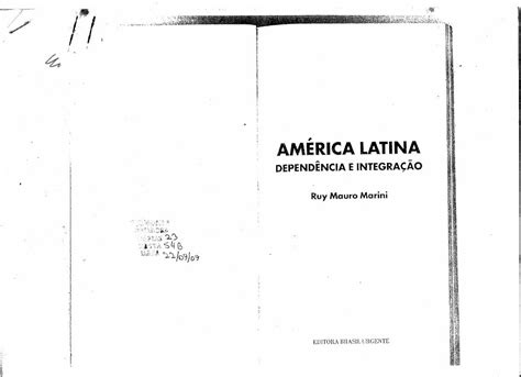 Pdf Marini R Am Rica Latina Dependencia E Integra O Cap A Criseter Rica Dokumen Tips