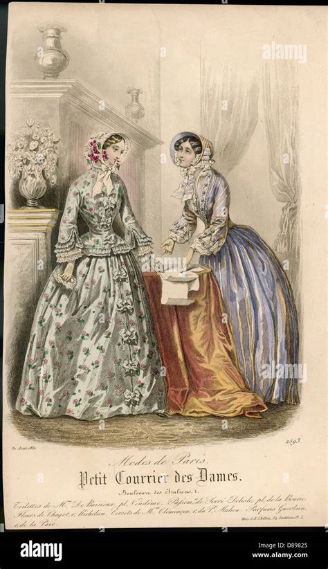 Indoor Dresses 1851 Stock Photo Alamy